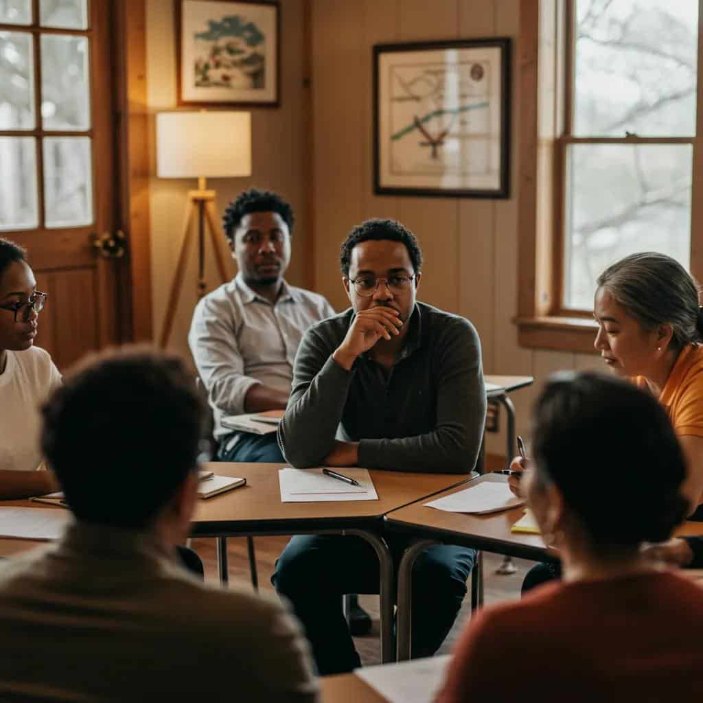 Community support group meeting, fostering connection and resilience