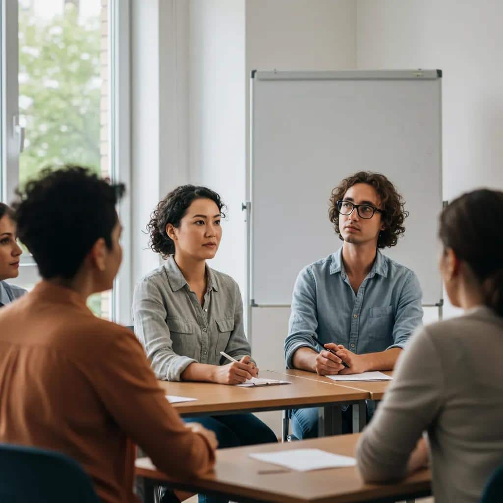 Support group session for Vyvanse addiction treatment, emphasizing community and recovery