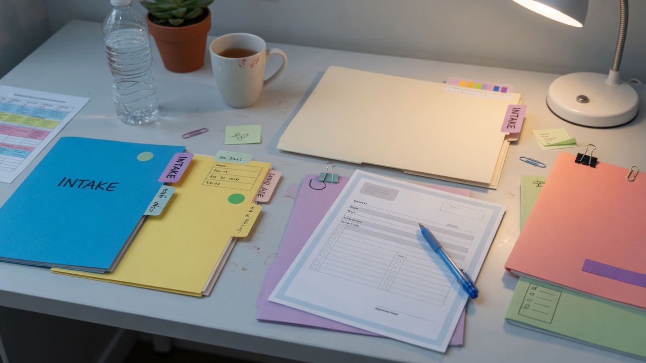 Organized folders for building an individualized treatment plan