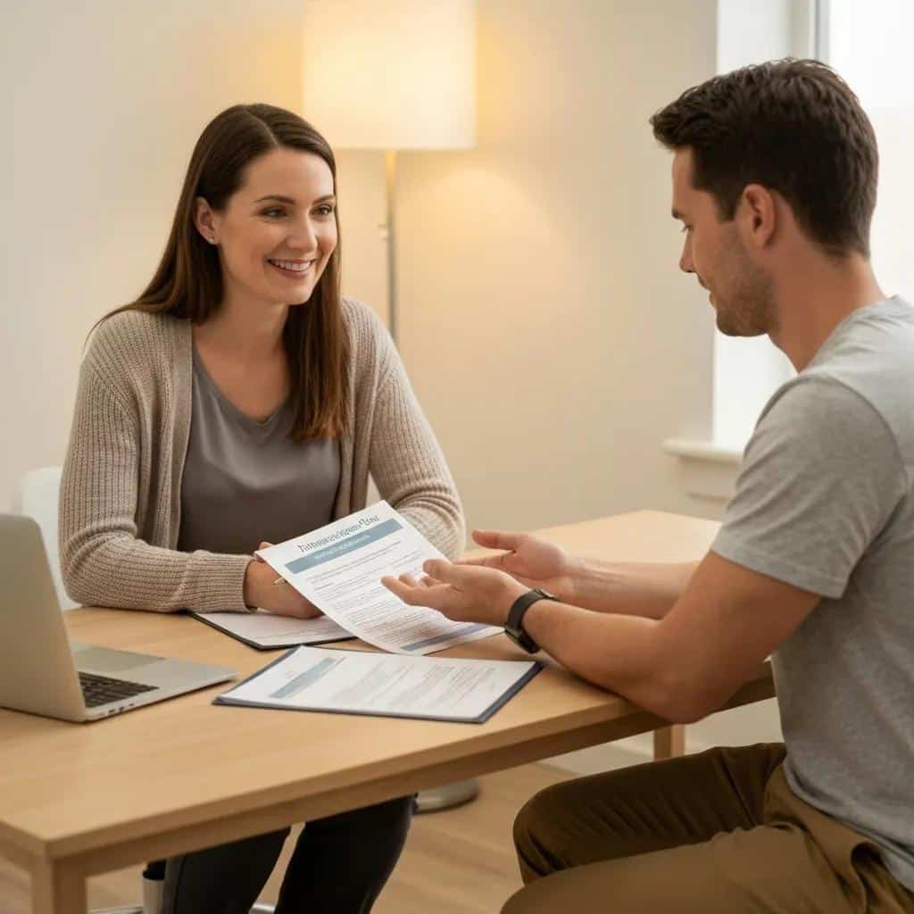 Therapist and client collaborating on a personalized treatment plan for co-occurring disorders
