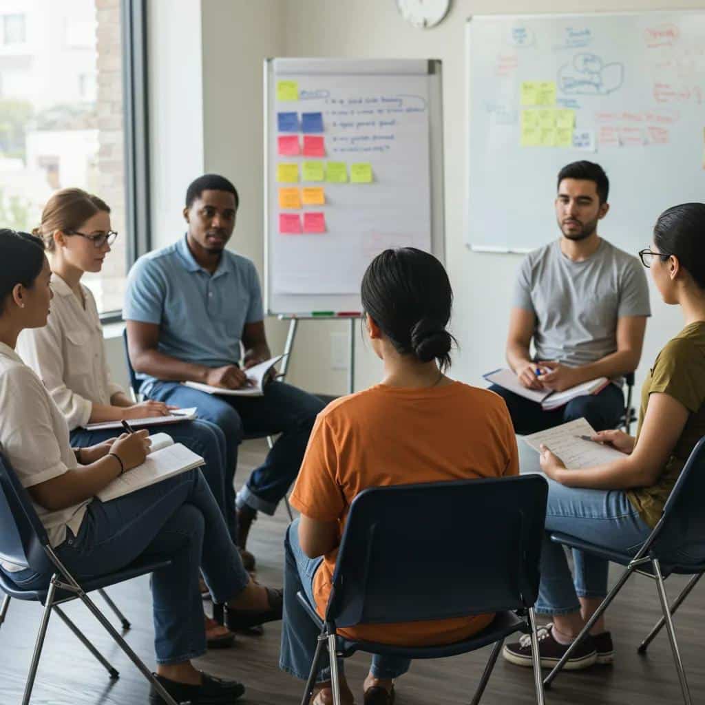 Group therapy session highlighting the structure of Intensive Outpatient Programs