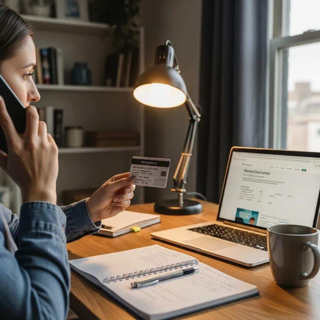 Person verifying mental health therapy coverage with Anthem insurance over the phone